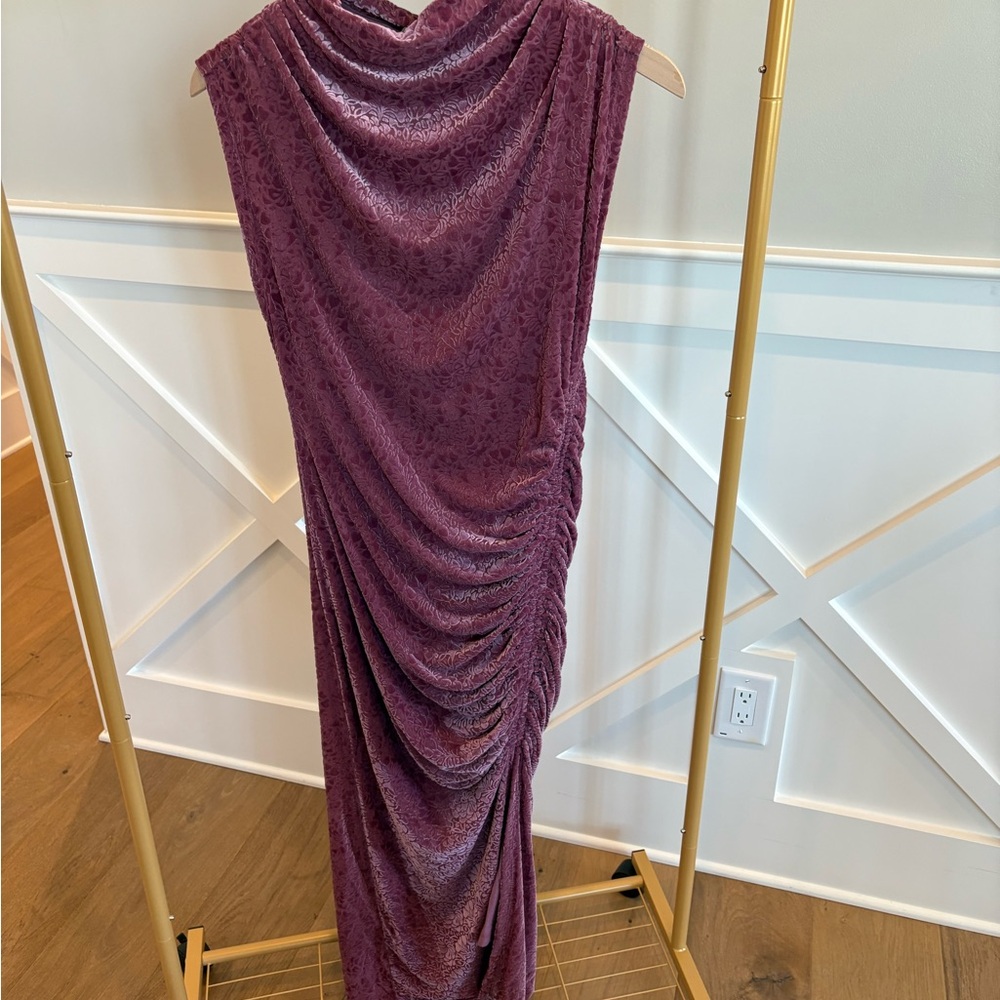 Anthropologie Asymmetrical Plum Dress